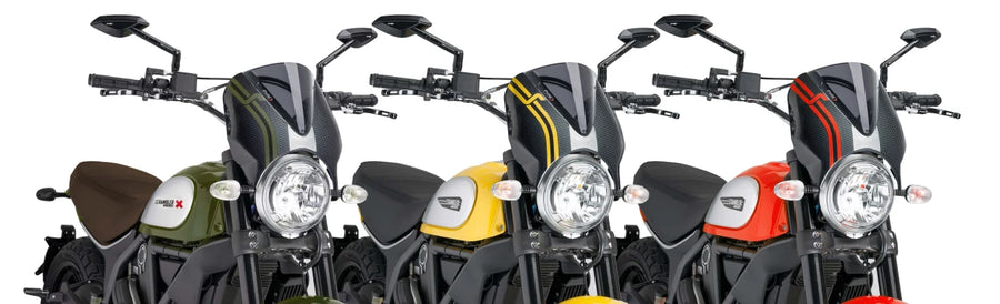 DUCATI SCRAMBLER DESERT SLED [2025] – Visière de pare-brise RetroVision – Teintée