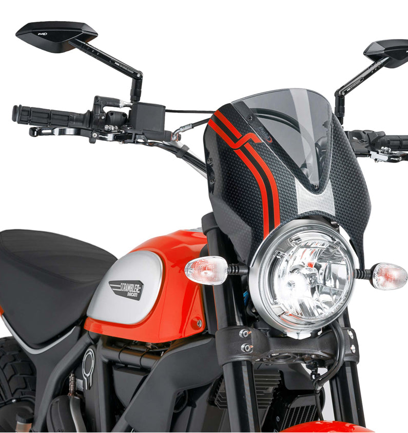 DUCATI SCRAMBLER DESERT SLED [2025] – RetroVision Windshield Visor – Strong