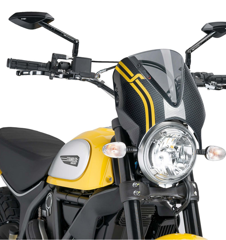 DUCATI SCRAMBLER DESERT SLED [2025] – RetroVision Windshield Visor – Strong