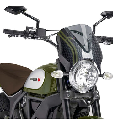 DUCATI SCRAMBLER DESERT SLED [2025] – RetroVision Windshield Visor – Tinted - 0