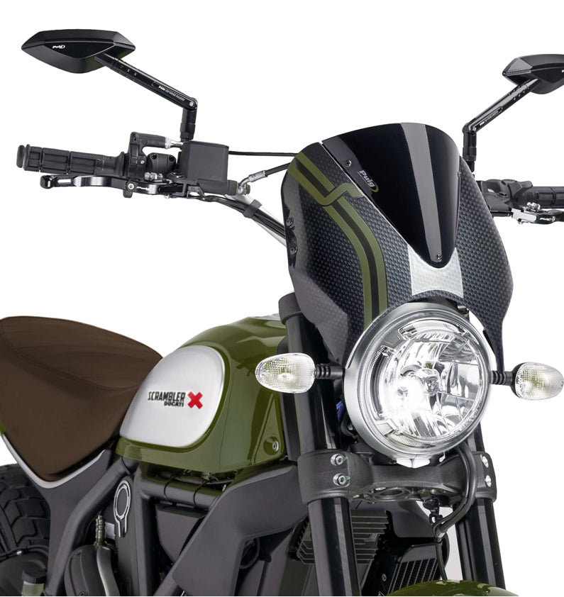 DUCATI SCRAMBLER DESERT SLED [2025] – RetroVision Windshield Visor – Strong