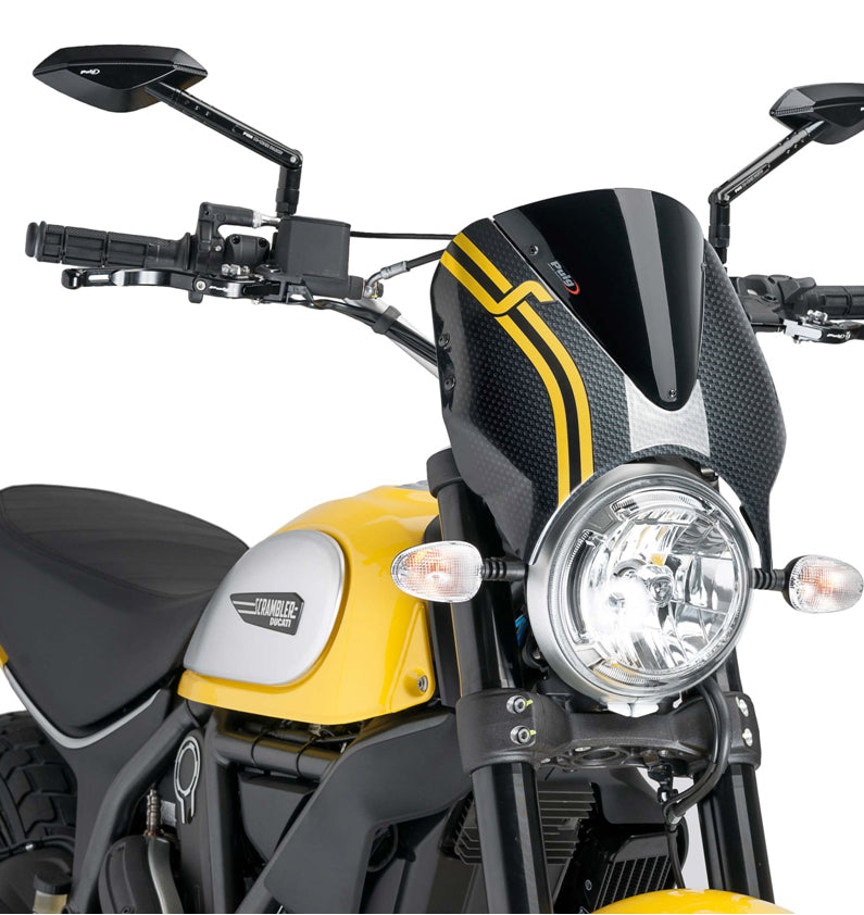 DUCATI SCRAMBLER DESERT SLED [2025] – RetroVision Windshield Visor – Black