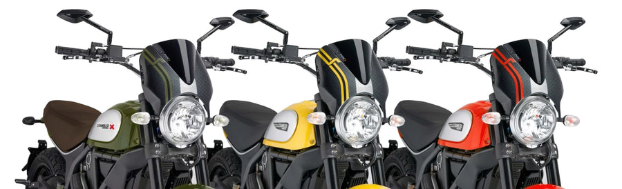 DUCATI SCRAMBLER DESERT SLED [2025] – RetroVision Windshield Visor – Black