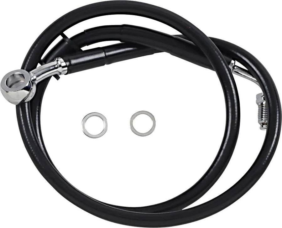 harley-davidson street bob [DRAG SPECIALTIES] – Conduite de frein rallongée en acier inoxydable