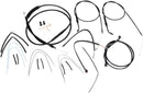 harley-davidson street bob [BURLY BRAND] – Komplettes schwarzes Vinyl-Lenkerzug-/Leitungskit für Ape Hangers-2
