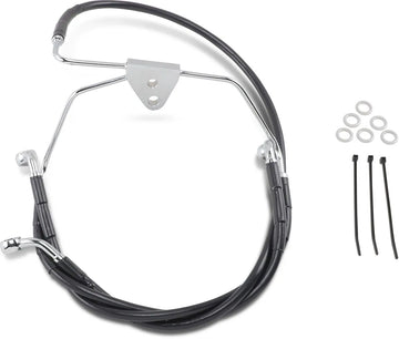 harley davidson flhtc [DRAG SPECIALTIES] - Extended Black Vinyl Brake Line Kit - 0