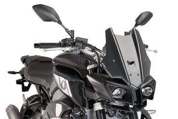 TRIUMPH BONNEVILLE T 120 NOIR [2025] - Bulle tourisme PUIG | Aspect carbone | PUIG8917C