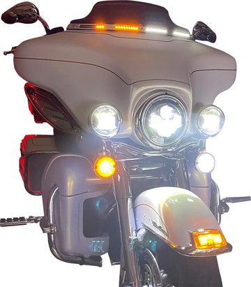 harley davidson flhtc [CUSTOM DYNAMICS] - Genesis® 4 Dynamic LED Batwing Windshield Trim - 0