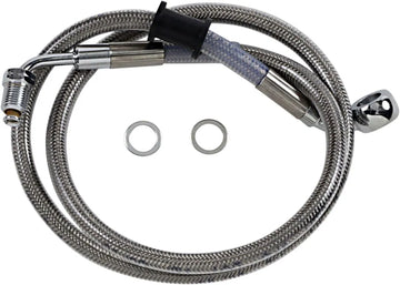 harley davidson flfb [DRAG SPECIALTIES] – Conduite de frein rallongée en acier inoxydable