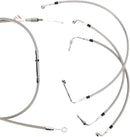 harley davidson flhtcu [BURLY BRAND] - Complete stainless steel handlebar cable/brake line kit-1