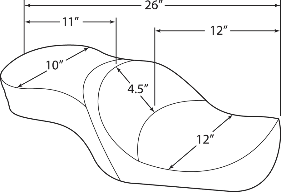 harley davidson touring [DRAG SPECIALTIES] – Low-profile touring seat