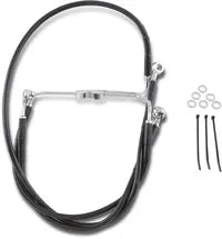 Harley Davidson Flhr [DRAG SPECIALTIES] – Verlängertes Bremsleitungs-Kit aus schwarzem Vinyl