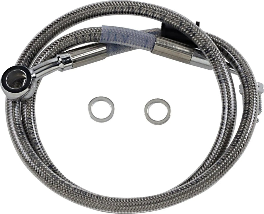 harley-davidson street bob [DRAG SPECIALTIES] – Conduite de frein rallongée en acier inoxydable