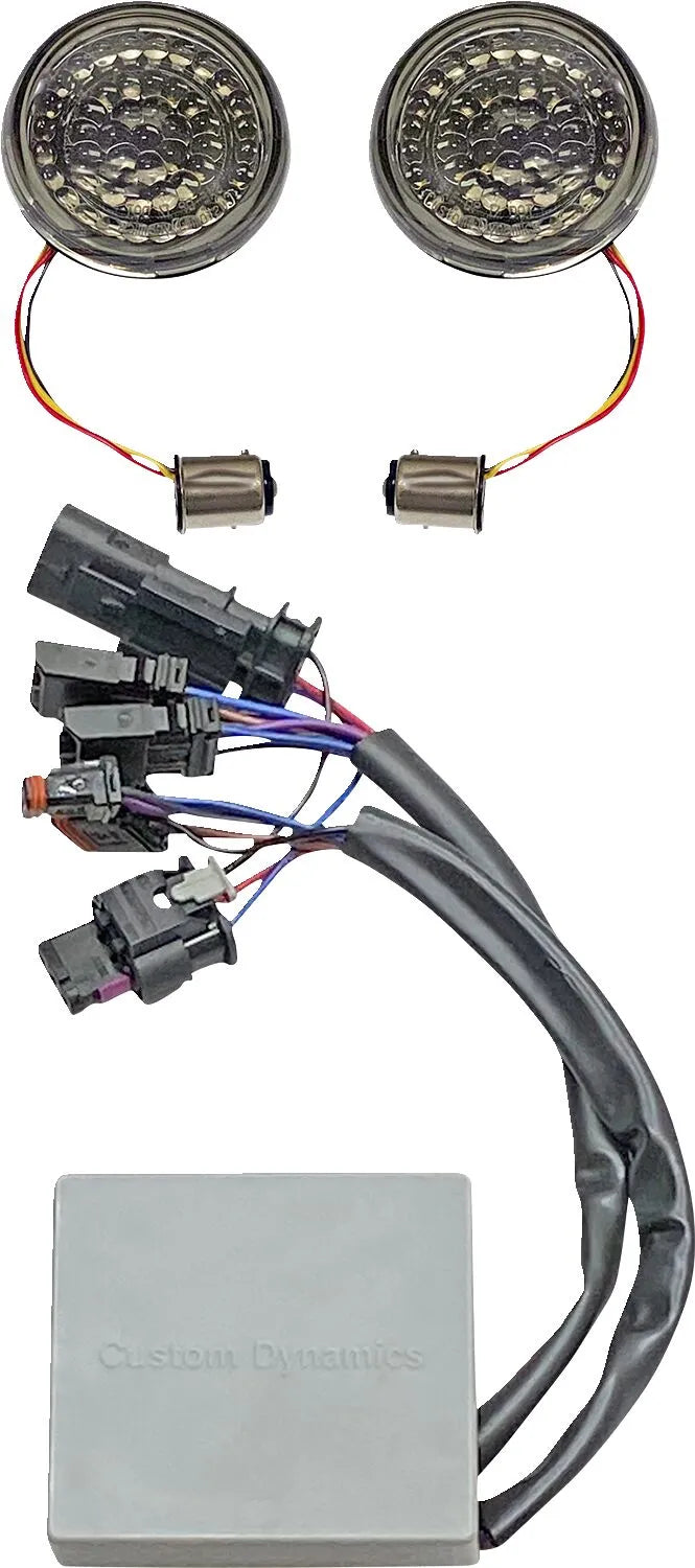 harley-davidson street bob [CUSTOM DYNAMICS] – SMART LED bullet turn signal inserts