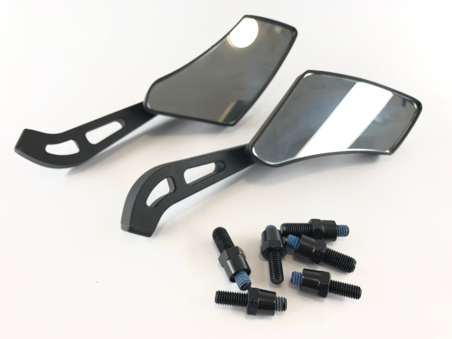 Mirror set pair with M8 and M10 adapter without E-mark