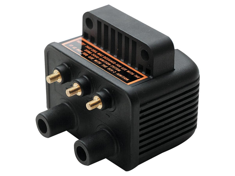 Harley Davidson Sportster [1971-2003] -Twin Fire Ignition Coil Black 3 ohms