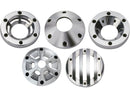 Harley Davidson – 4" Externe TrappCaps Endkappe geschlitztes Rad Aluminium poliert 4"-1