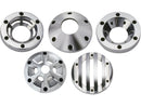Harley Davidson – 4" Externe TrappCaps Endkappe geschlitztes Rad Aluminium poliert 4"-3
