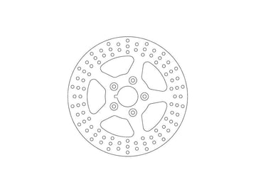 Harley Davidson Sportster [2000-2013]-Starer brake disc 5-hole stainless steel 11.5 "
