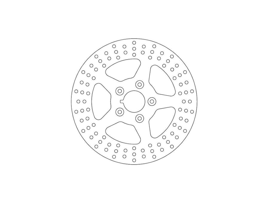 Harley Davidson Sportster [2000-2013]-Starer brake disc 5-hole stainless steel 11.5 "