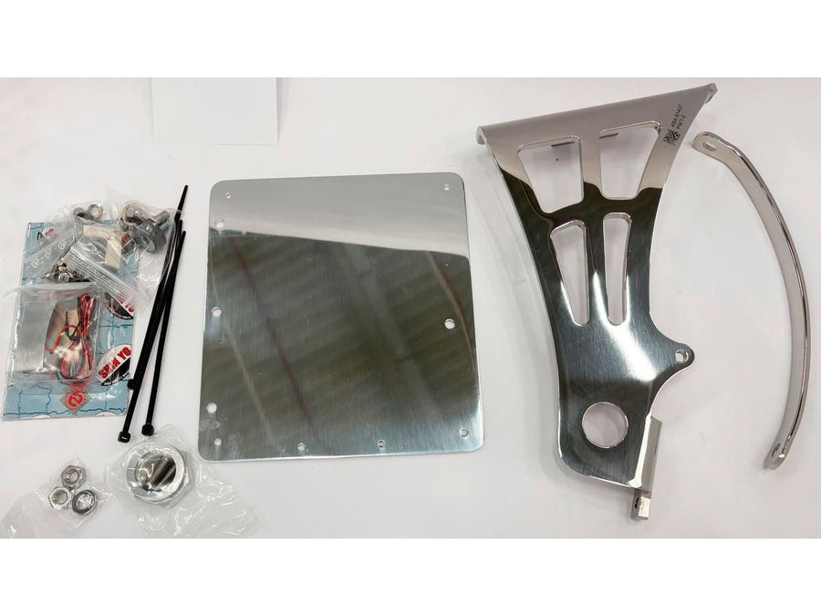 Harley Davidson – Seitenmontage Kennzeichenhalter, Edelstahl, poliert 180x200 ABE
