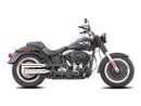 Harley Davidson Flstf [2014-2016] -Double Grooves Pantes-on Polished Silencer-1