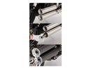 Harley Davidson Flstf [2014-2016] -Double Grooves Pantes-on Polished Silencer-2
