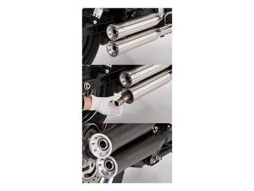Harley Davidson Flstf [2014-2016] -Double Grooves Pantes-on Polished Silencer - 0
