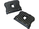 Harley Davidson Dyna [1999-2017]-Ribsters Rocker Box cover black cut-1