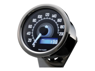 Harley Davidson Sportster [1986-2013] -Velona60 Tachomètre en acier inoxydable poli - 0