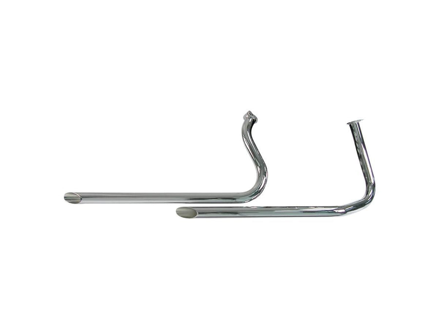 Harley Davidson Fl Shovel [1966-1969] -Shovel Generator Drag Pipes Chrome 1,75 "
