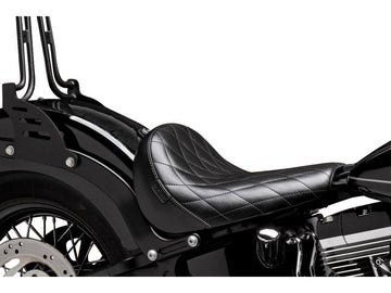 Harley Davidson FXS [2011-2012] – Bare Bones Solo Sitz Diamond Stitch Schwarzes Vinyl