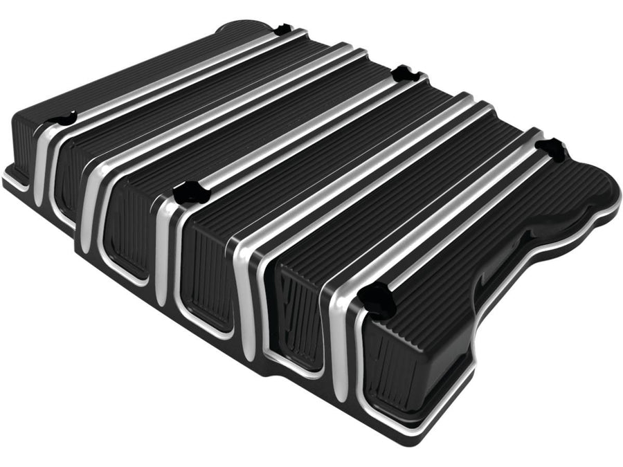Harley Davidson Dyna [1999-2017] – 10-Gauge Rocker Box Abdeckung Schwarz Geschnitten
