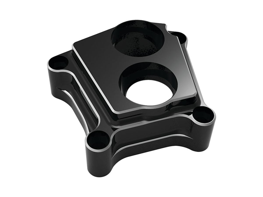 Harley Davidson Dyna [2000-2017]-10-gauge LITTER block covers black anodized