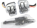 Harley Davidson Sportster [2006-2013]-Chrome handlebar switch housing kit with switches-3