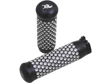 Harley Davidson Fl Shovel [1981-1984] -Handles avec des bosses noires anodisées pour 1 "