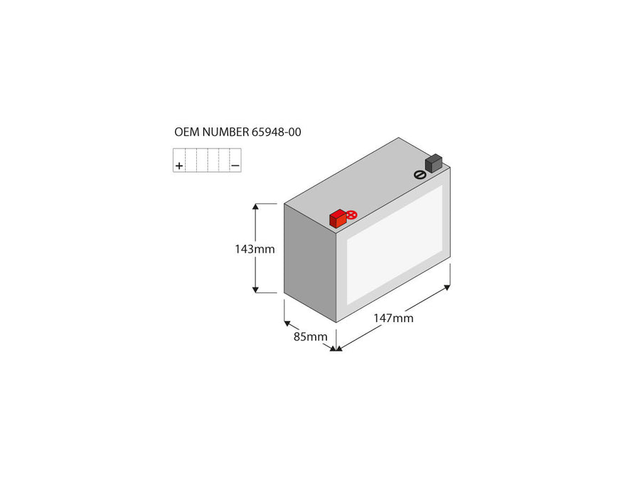Harley Davidson V-Rod [2002-2006] -ETX14 Power Battery Agm, 220 A, 12.0 Ah