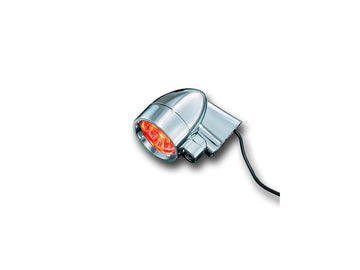 Harley Davidson - Silver Bullet LED Turn Signal Fenders 'Silver Red LED