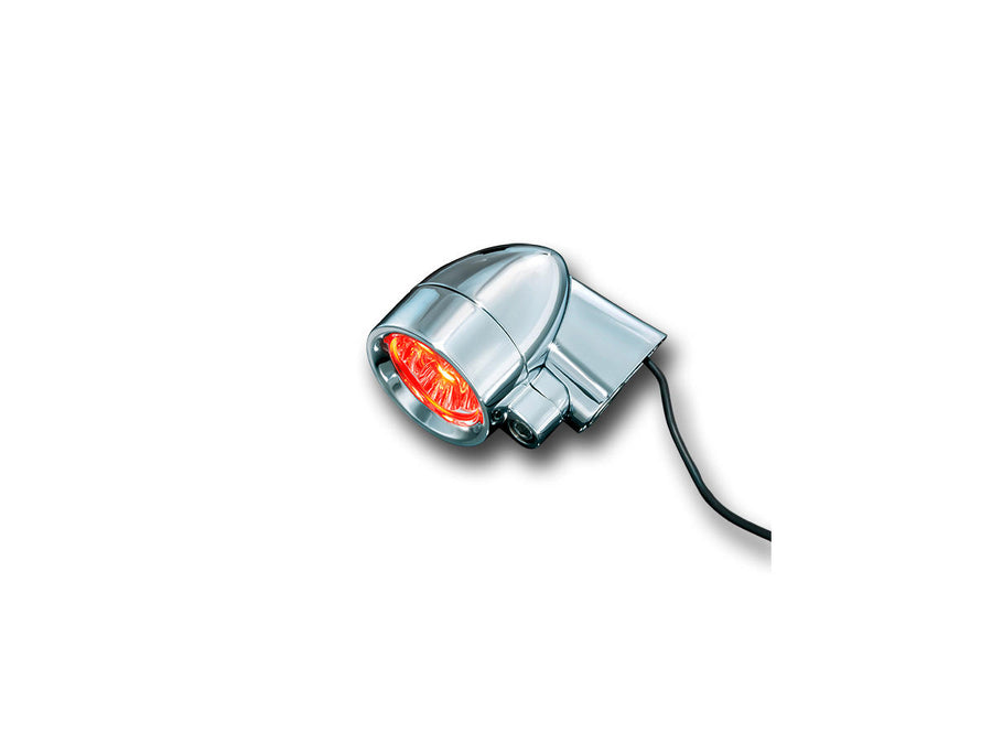 Harley Davidson - Silver Bullet LED Turn Signal Fenders 'Silver Red LED