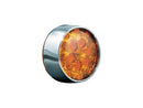 Harley Davidson Flhtcu [2012-2013]-flat-style blinker insert chrome amber-5