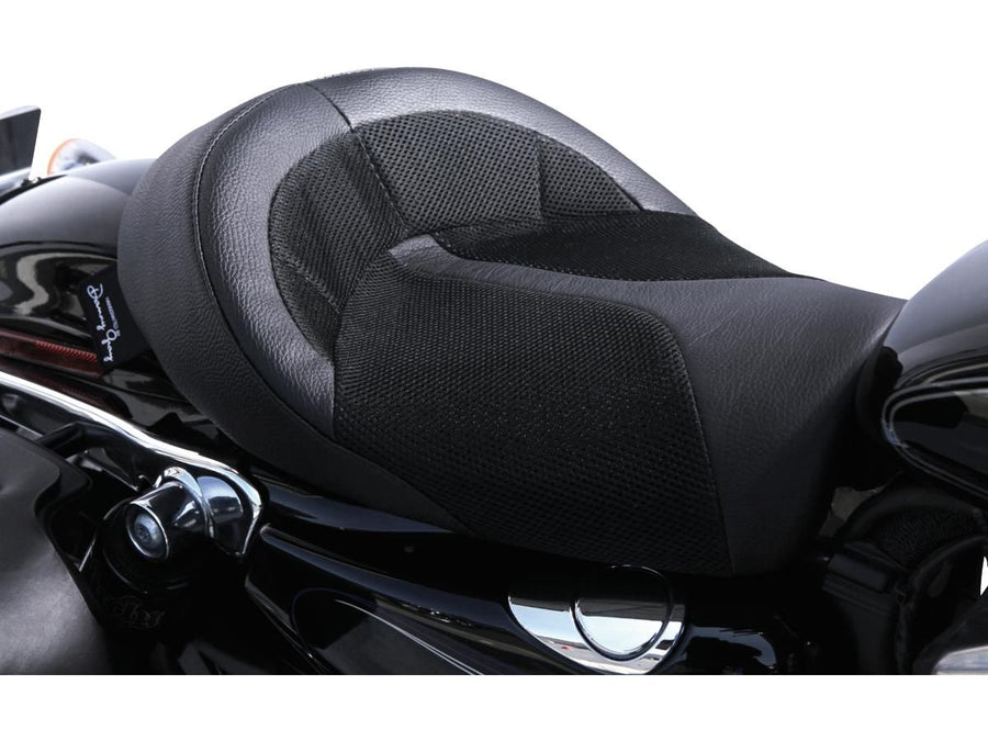 Harley Davidson Dyna [2006-2017]-Bigist Solo Air-2 seat black
