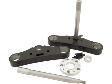 Harley Davidson Dyna [2004-2007] -Fork Bridge, 39 mm, 0 °, ensemble de pont de fourche noir