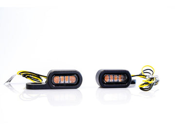 Harley Davidson Touring [2021-2024] – Streifen LED Blinker Schwarz Pulverbeschichtet