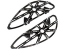 Harley Davidson Touring [1985-2025] – 10-Gauge Fahrer-Fußrasten Schwarz, Eloxiert-1