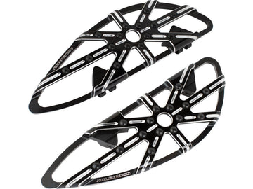 Harley Davidson Touring [1985-2025]-10-gauge driver footrest black, anodized