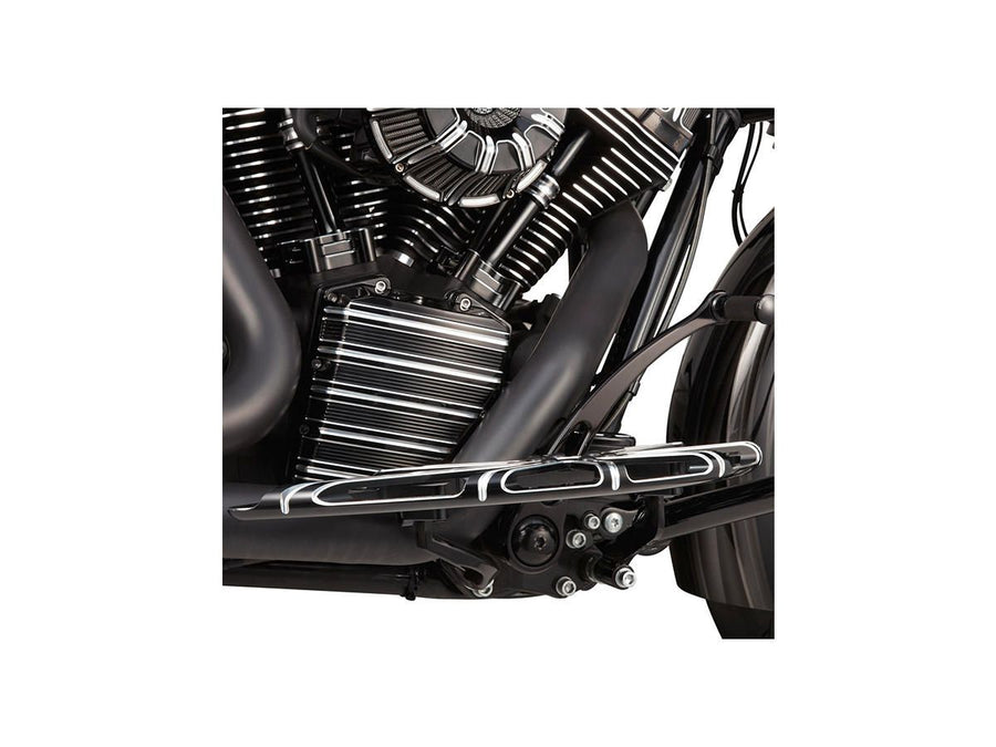 Harley Davidson Touring [1985-2025] – 10-Gauge Fahrer-Fußrasten Schwarz, Eloxiert
