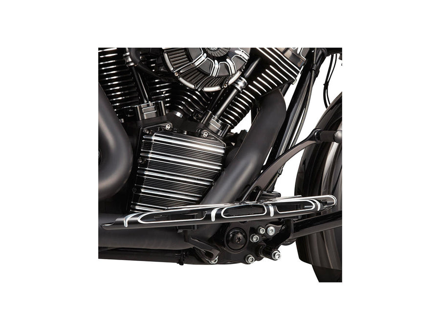 Harley Davidson Touring [1985-2025] – 10-Gauge Fahrer-Fußrasten Schwarz, Eloxiert