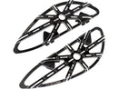 Harley Davidson Touring [1985-2025] – 10-Gauge Fahrer-Fußrasten Schwarz, Eloxiert-5