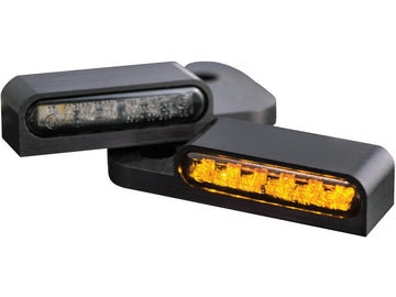 Harley Davidson Dyna [1996-2017]-OEM hand control Led turn signals black anodized