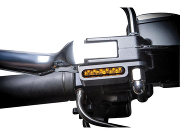 Harley Davidson Dyna [1996-2017]-OEM hand control Led turn signals black anodized - 0